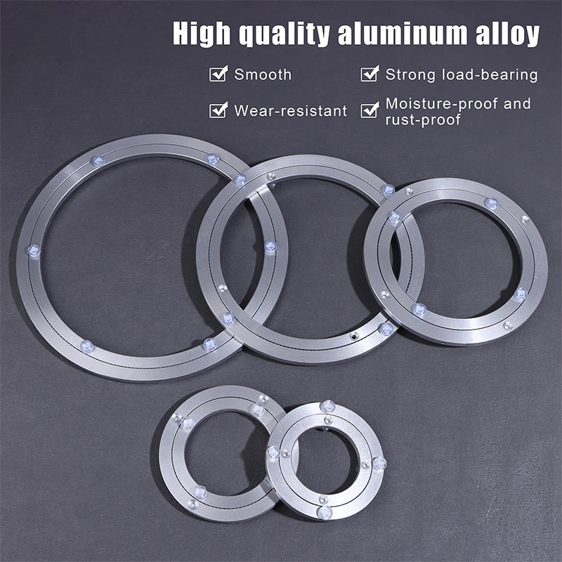 Smooth Swivel Plate Rotating Table Rotating Round 5/5.5/8/10/12 Inches Aluminum Ball Bearing Turntable Bearings Swivel Plate