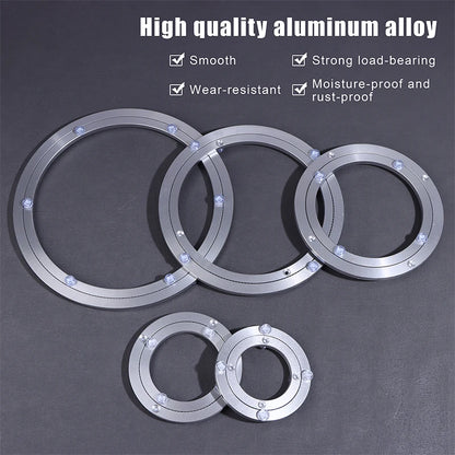 Smooth Swivel Plate Rotating Table Rotating Round 5/5.5/8/10/12 Inches Aluminum Ball Bearing Turntable Bearings Swivel Plate