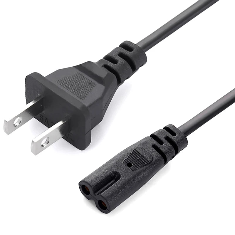 EU Power Cable 2Pin IEC320 C7 Extension Cord for Laptop Charger