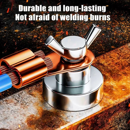 Powerful Magnetism Welding Ground Magnet Copper Electrode Fixing Clamps, Single Head Welding Support Accessories