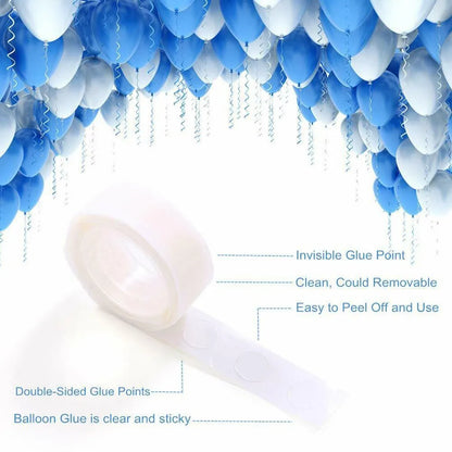 100 Point Balloon Adhesive Capsules Transparent Packaging Balloon Dispensing Point 1.2 Cm Diameter For Wedding Room Decorations
