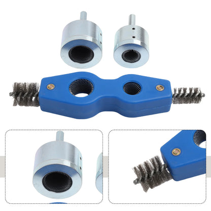 4-in-1 Battery Brush Copper Pipe Cleaner Welding Preparation High Torque Resistance Interchangeable Brush Heads For Copper Pipes
