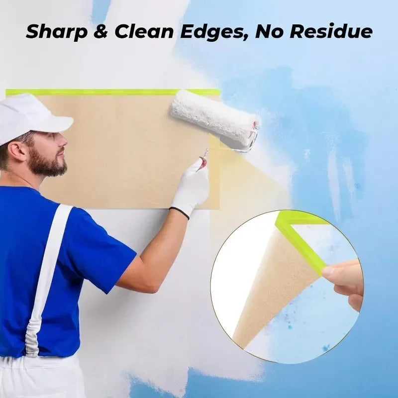 Pre-Taped Masking Film for Automotive Paint Kraft Paper 0.1/0.15/0.2m x 15m