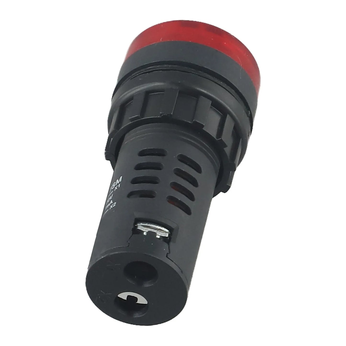 22mm Sound & Light Alarm — AD16-22SM Red LED Buzzer, AC/DC 12V/24V/220V