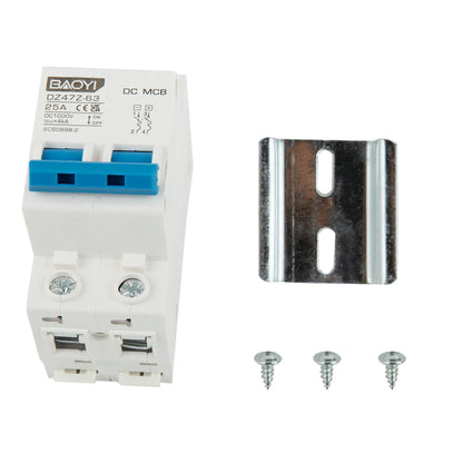 DC Miniature Circuit Breaker 2 Pole 1000V 32 Amp Isolator DC Disconnect Switch Thermomagnetic 10 A-63A 1.42 X 2.95 X 3.15 Inches