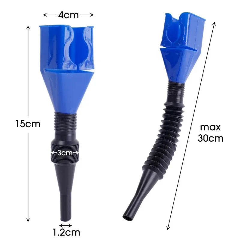 Telescopic Car Refueling Funnel – Universal Foldable Transfer Funnel for Engine Oil & Gasoline (1/2/4PCS)