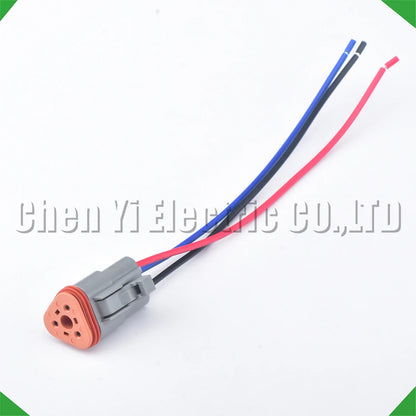 3 Pin Waterproof DT Connector Plug DT06-3S DT04-3P Pigtail