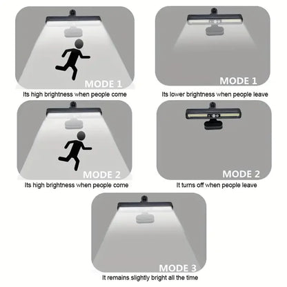 Clip on Solar Motion Lights Outdoor 3 Modes Fence Lights Solar Powered Waterproof Portable Security Light for Yard Camping Garag