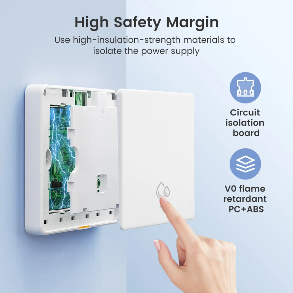App Controlled Wall Switch Circuit Breaker Energy Monitoring Switch 4000W Power Switch Circuit Isolation Board Easy Installation