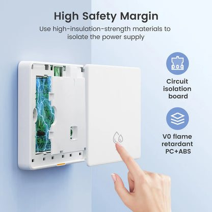 App Controlled Wall Switch Circuit Breaker Energy Monitoring Switch 4000W Power Switch Circuit Isolation Board Easy Installation