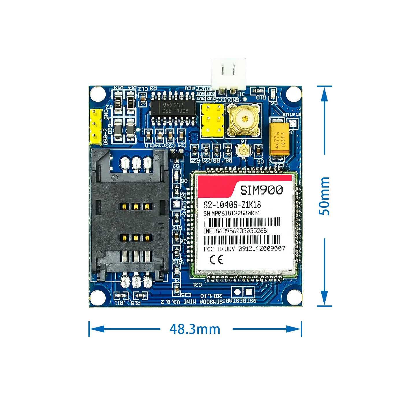 GSM SIM900A V4.0 Wireless Extension Module with Antenna