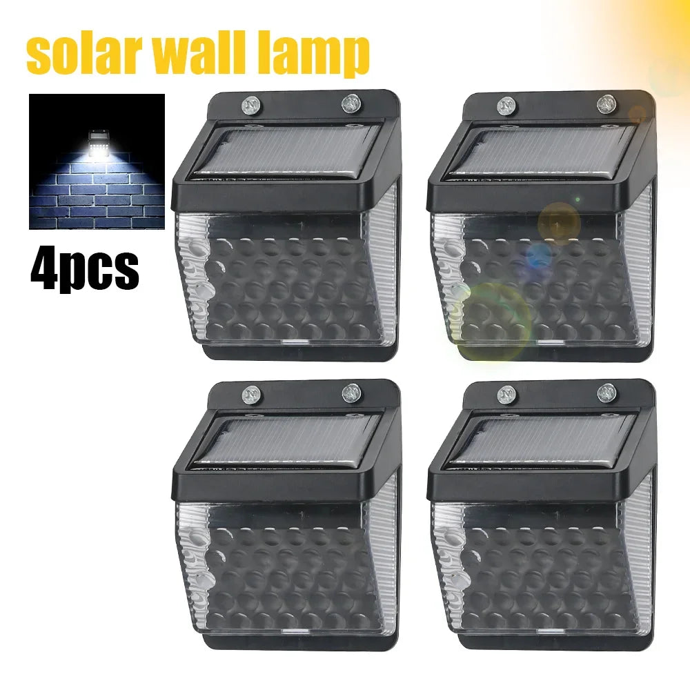 Mini Solar LED Wall Lamp with Light Sensor Waterproof Garden Light