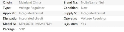 5PCS MP1582 MP2467 MP1591 MP1593 MP1583 SOP-8 Power ICs Multiple Models