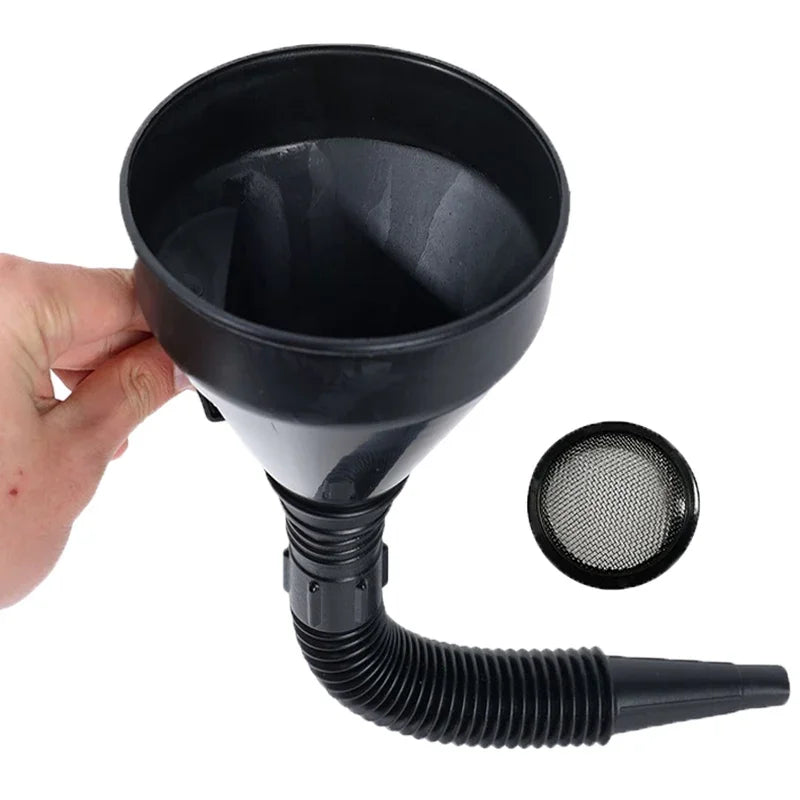 Engine Refueling Funnel with Filter for Car Motorcycle Truck Oil Gasoline Filling Strainer Extension Pipe Hose Funnels Tool