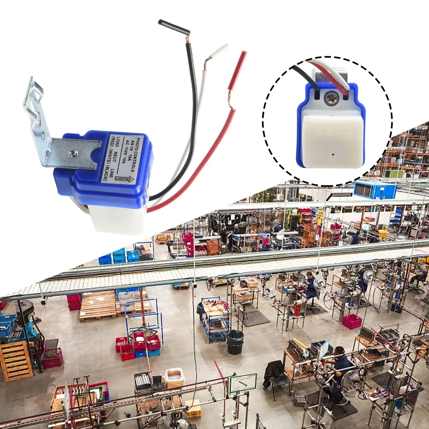 Automatic Photo Control Switch Garden Port Road Lighting Factories AC DC 12-220V 5*4.2*3.3cm Blue Controller Switch