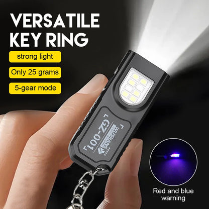 Rechargeable Mini Flashlight Super Bright COB Portable Work Light W/Magnetic Base Strobe Pen Clip-On Light Camping Emergency