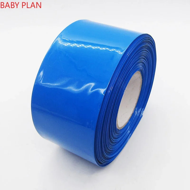 Blue PVC Heat Shrinkable Tube 100mm–600mm Insulating Sleeve for Lithium Battery Package Plastic Shrink Film