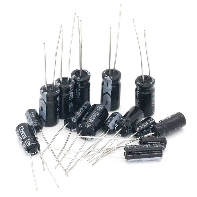 1set of 120pcs Aluminum Electrolytic Capacitor Assortment Kit 12 Values 0.22µF–470µF