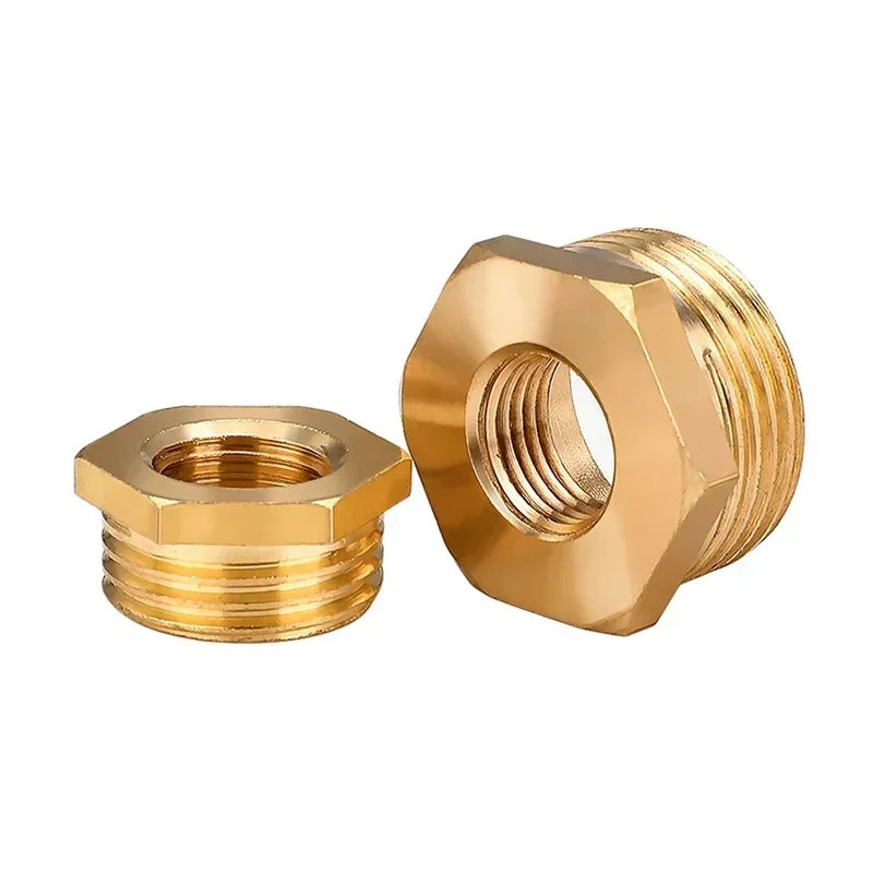 Brass BSP Reducing Hexagon Bushing Adapter Fitting Male to Female Connector for Fuel Water Gas Oil 1/8" 1/4" 3/8" 1/2" 3/4" 1"
