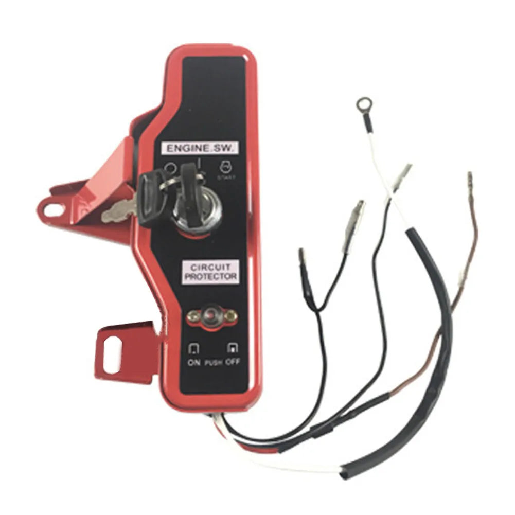 Engines Generator Pump Ignition Switch 168F/170F 188F/190F 20.5 X 7 Cm/8.07 \\\\\\\"x 2.76\\\\\\\" Iron Red+black Brand New