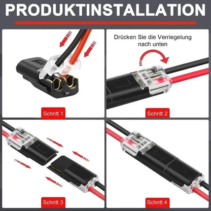 100x Waterproof Plug Wire Connector 2 Pin Way Cable Plug Car Electric Wire Snap Connectors Strip Terminal Connection Wholesale