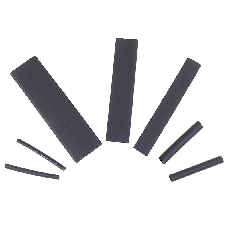 New 127Pcs Black Glue Weatherproof Heat Shrink Sleeving Tubing Tube Assortment Kit
