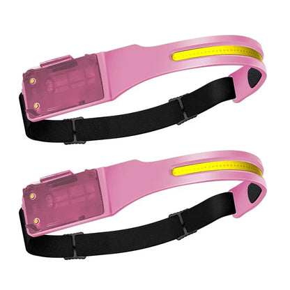 LED+COB Dual Light Source Induction Headlight Detachable 2-in-1 Flashlight 9-level Dimming Outdoor Multifunctional Fishing Torch