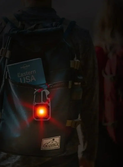 Mini Multifunctional Keychain LED Flashlight USB Rechargeable Portable Flashlight Outdoor Camping Torch Emergency Lantern 500Mah