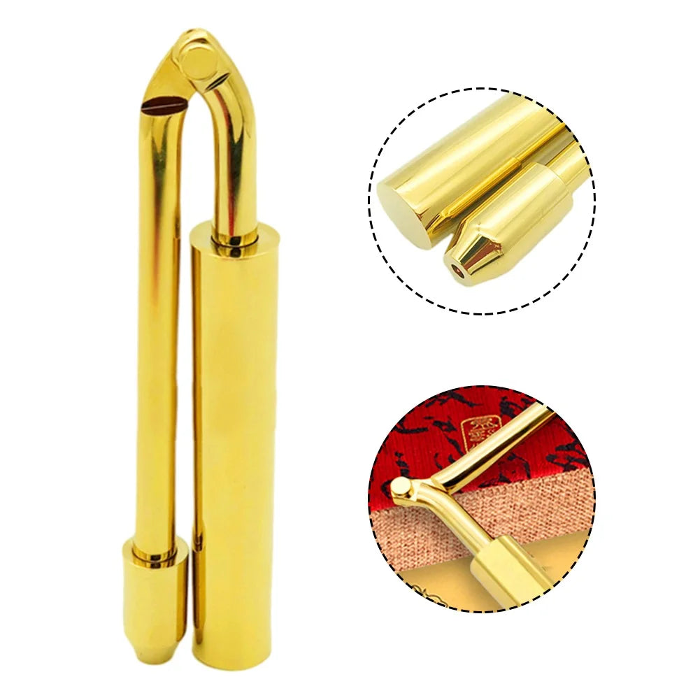 1pcs Pure Copper Folding Detection Rod Feng Shui Detection Rod Tool Water Rods Metal Detectors gold detector Tool Parts