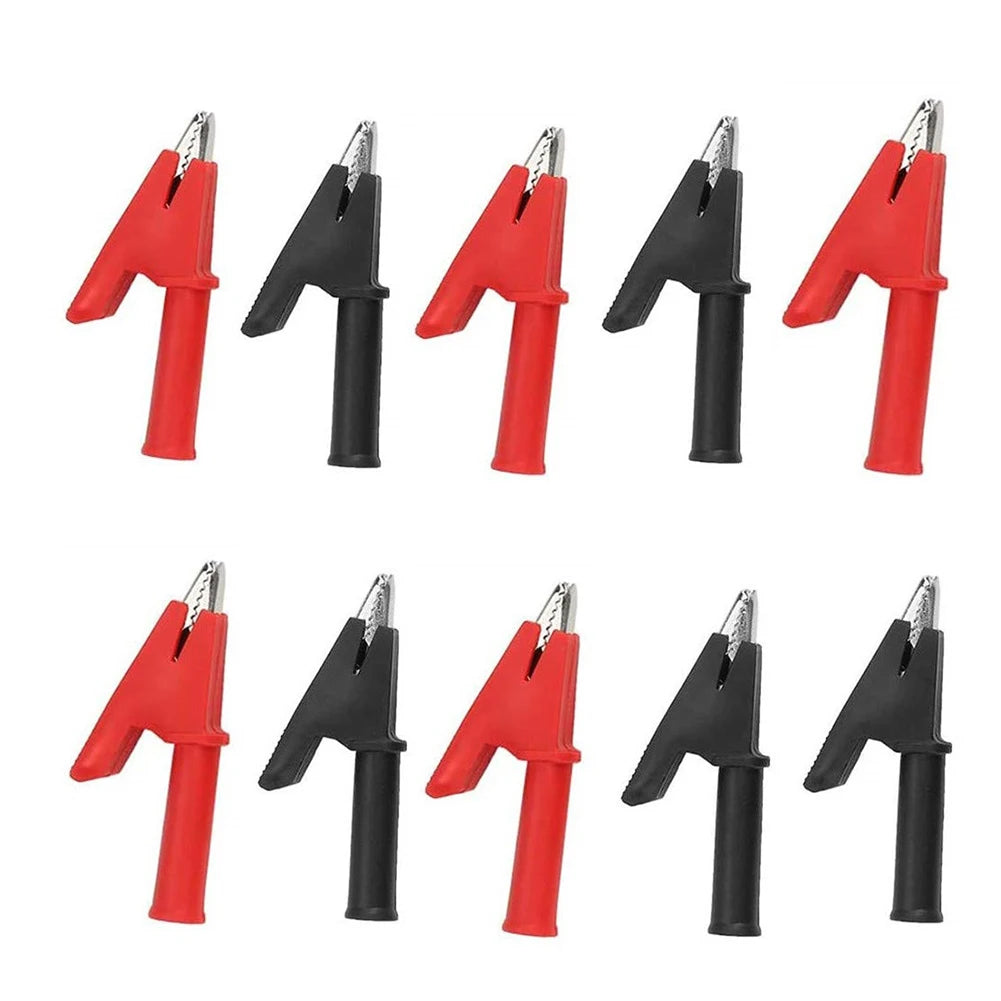 Easy Connect Crocodile Clips 2000V 30A Current Battery Connectors Black Crocodile Clips Strong Spring Mechanism