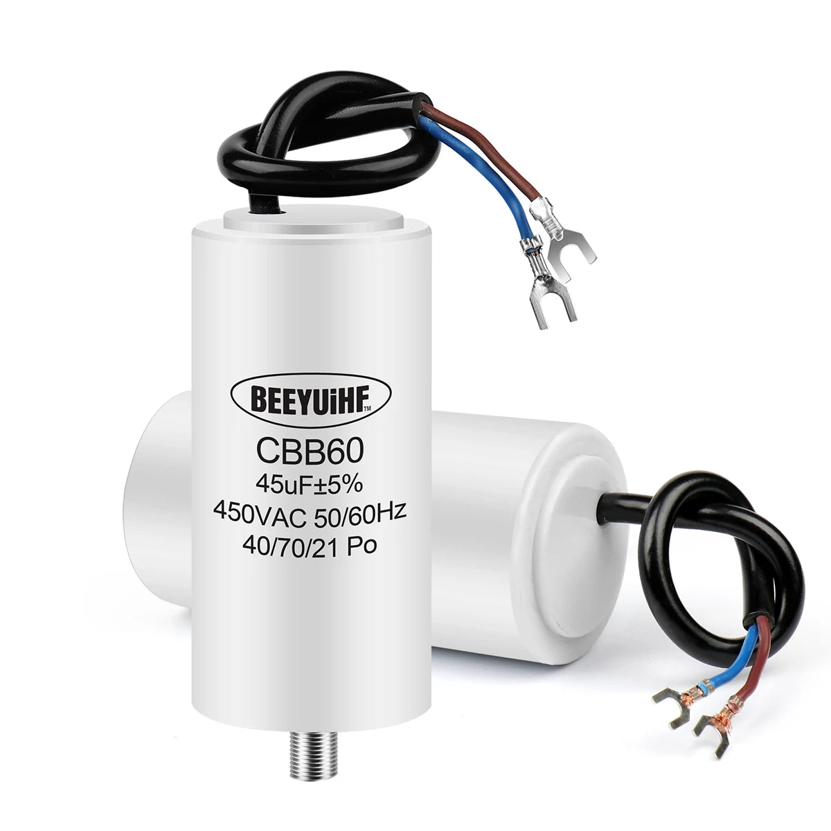 CBB60 Motor Run Capacitor 450V 4µF–100µF for Water Pumps and Air Pumps