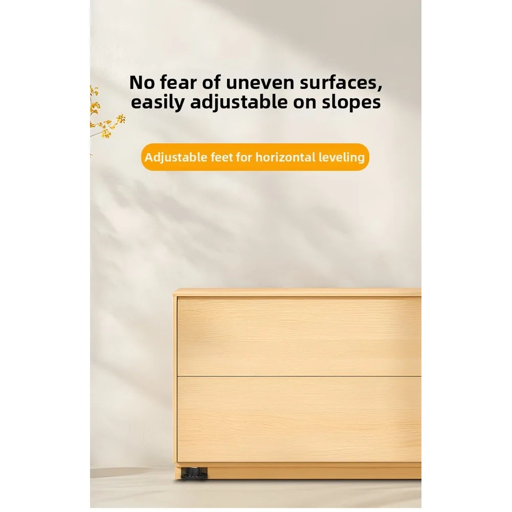 Tool-free Install Cabinet Feet Black Adjustable Height Range Heavy-duty Load Capacity Easy Tool-free Installation