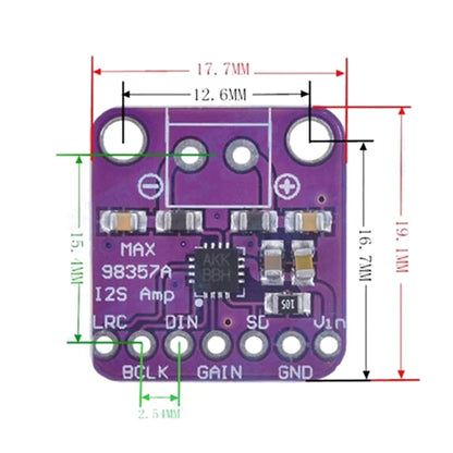 MAX98357 I2S Class D Audio Amplifier Module for ESP32 & Raspberry Pi
