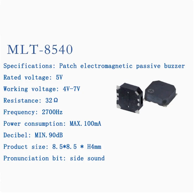 Active and Passive Electromagnetic Patch Buzzers MLT-4020 MLT-5018 MLT-5020 MLT-5030 5525 7525 8530 8540 9025 9032 9045 MLT9650
