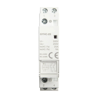 25A Contact Din Rail Mount RoHS Compliant Transparent Flip Cover Flame Retardant Plastic Low Power Consumption