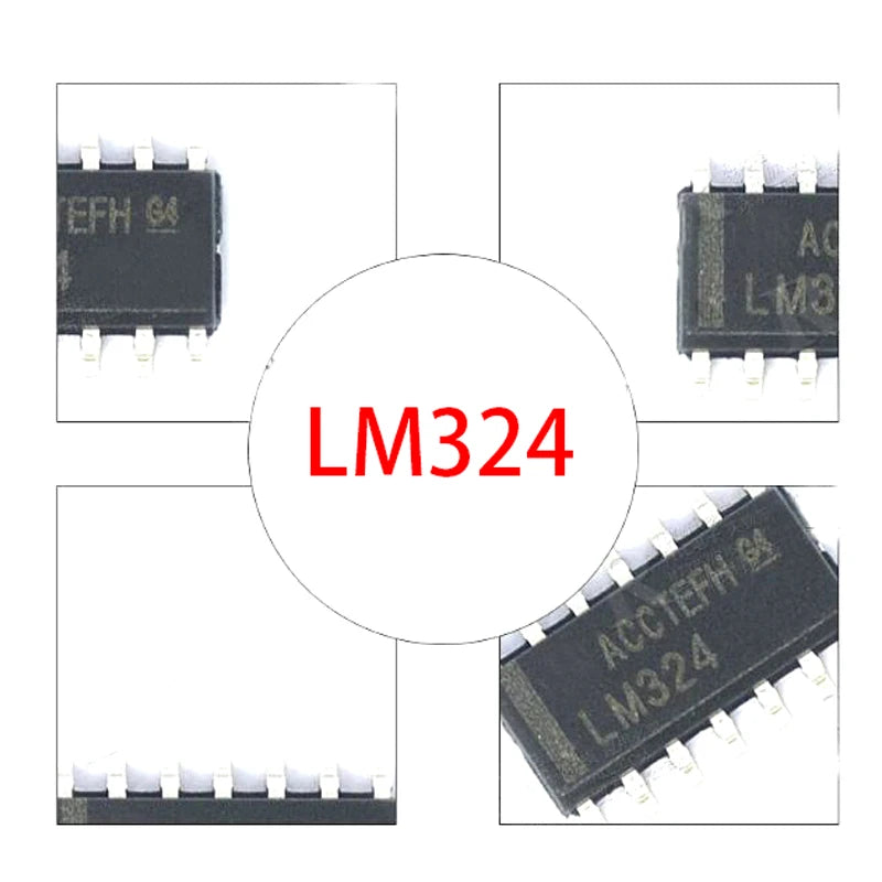 LM324D SOP-14 Quad Operational Amplifier SMD IC Chipset for Signal Processing and Control Circuits