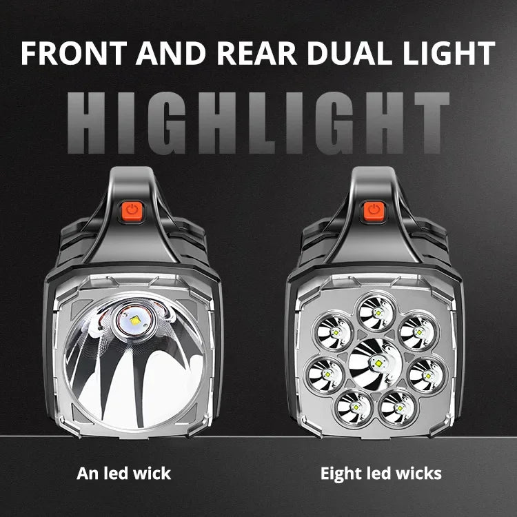 Ultra Bright LED+COB Solar Camping Light Portable USB Rechargeable Flashlight with Work Light 4 Gear Portable Power Source Lamp