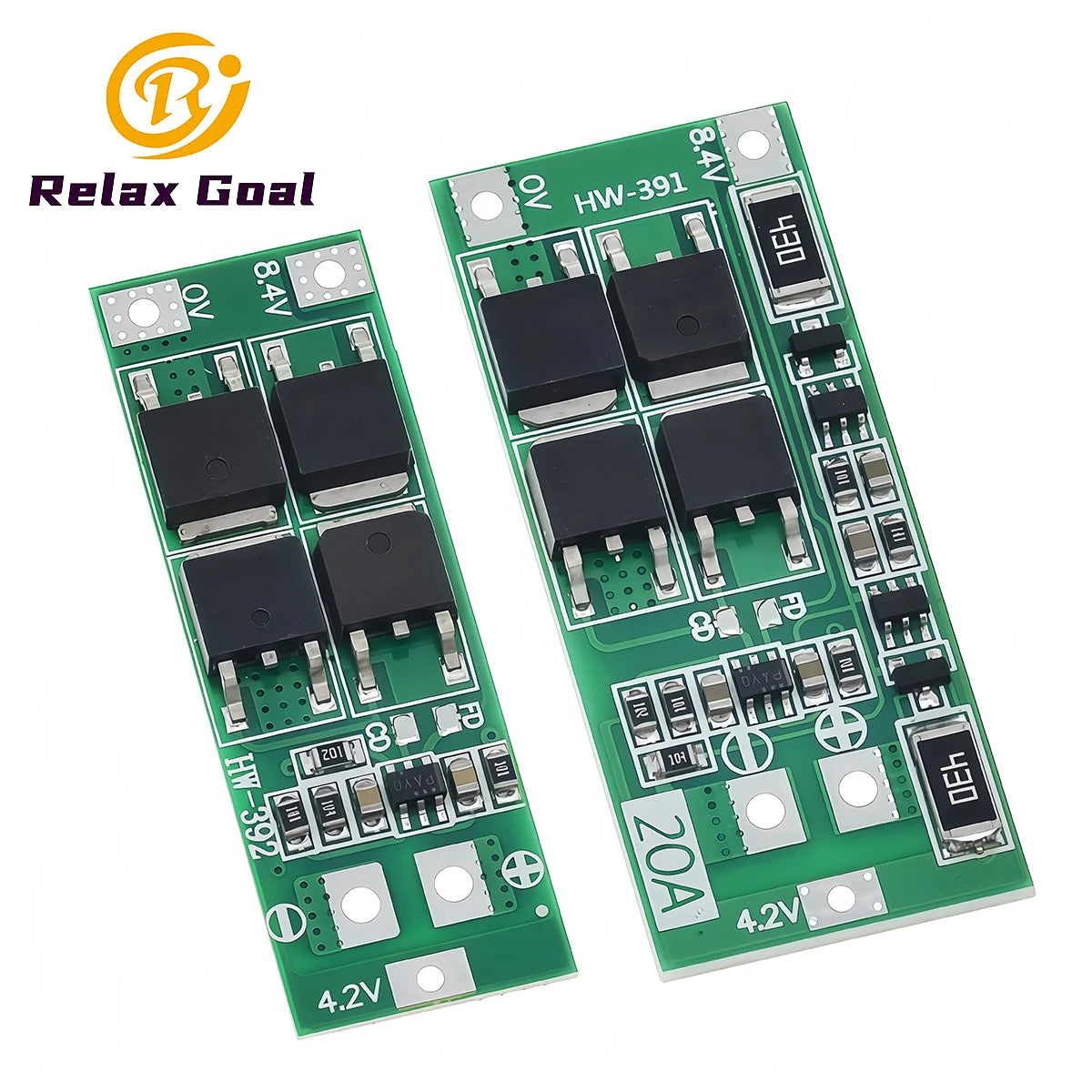 2S 20A Lithium Battery BMS Protection Board 7.4V-8.4V with Balanced Current Module for DIY Projects