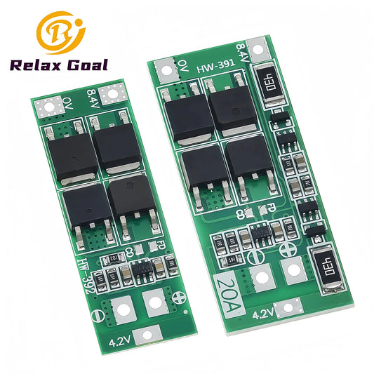 2S 20A Lithium Battery BMS Protection Board 7.4V-8.4V with Balanced Current Module for DIY Projects