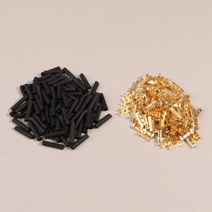 U-Shaped Electrical Wire Connectors Set 0.5-1.5mm² with Heat Shrink Tube Crimp Terminals Block for Fast Wiring Cable Lock