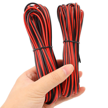 10M 2 Pin Extension Cable 18AWG Tinned Copper Wire for LED Strip & Car Audio