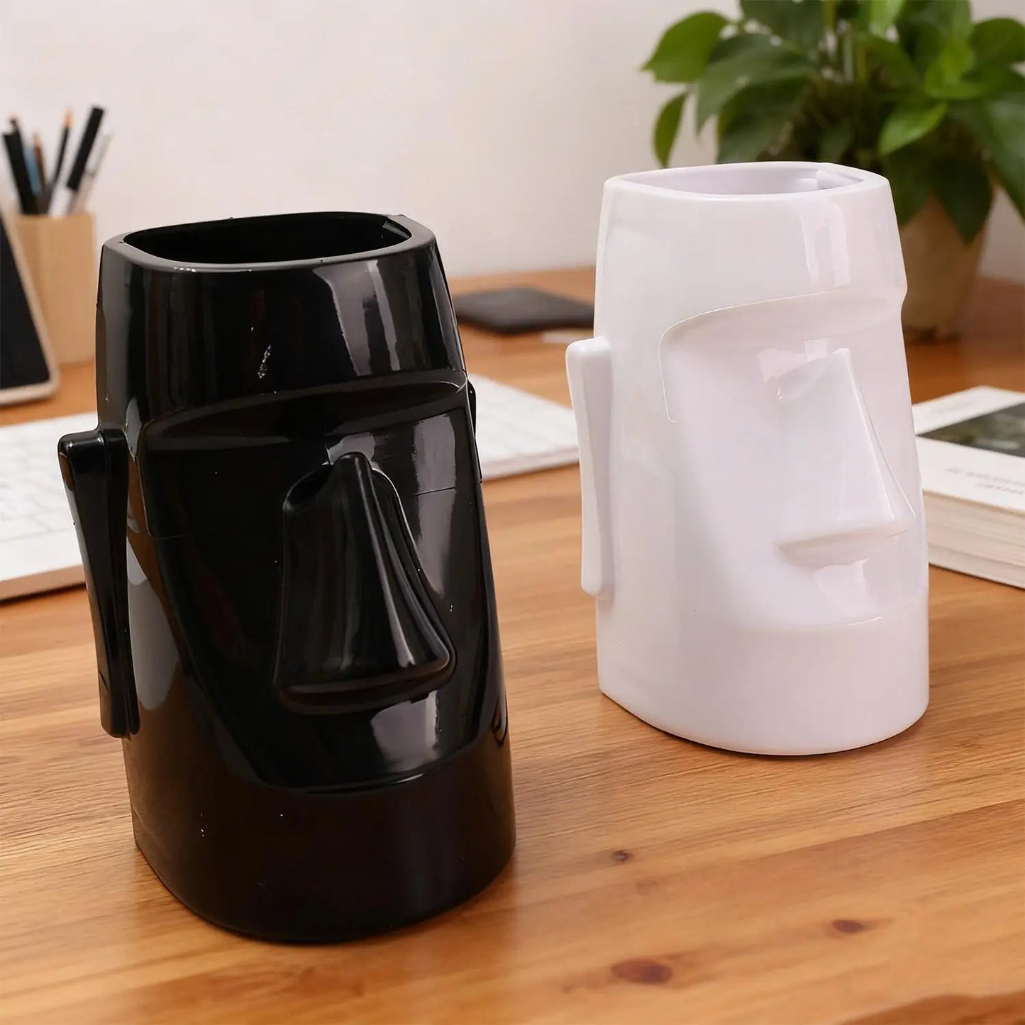 Face Shape Makeup Brush Holder Human Body Art Styling Makeup Storage Box Portable Multifunctional Organizer