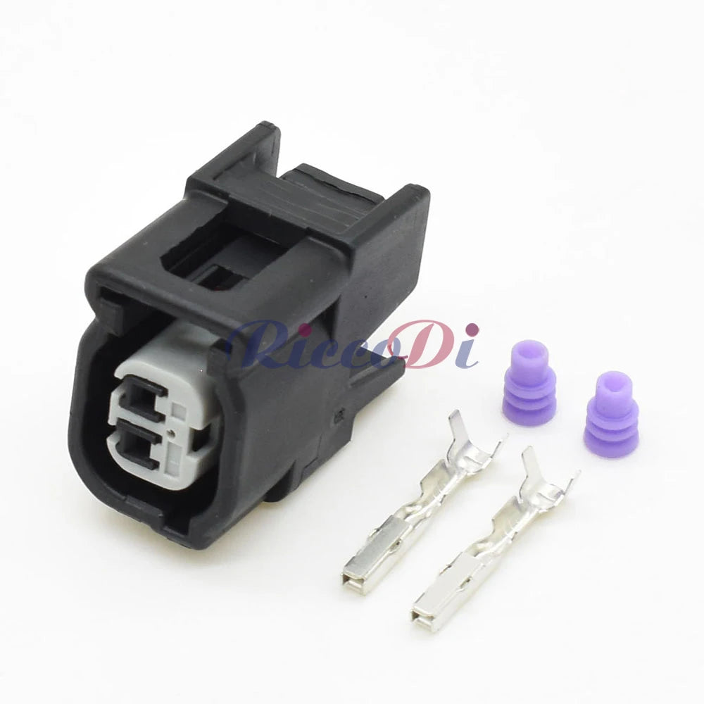 2-Pin 1mm Waterproof Female Connector DJ70210H-1-21 with Terminals & 15cm Wires Automotive