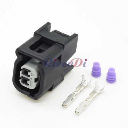 2-Pin 1mm Waterproof Female Connector DJ70210H-1-21 with Terminals & 15cm Wires Automotive