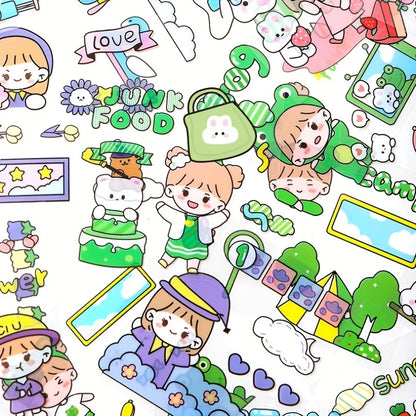 40/80pcs PET Stickers Season Series PET Decorative Stickers DIY Diary Girls Scrapbooking Material Decor Album Stationery Sticker