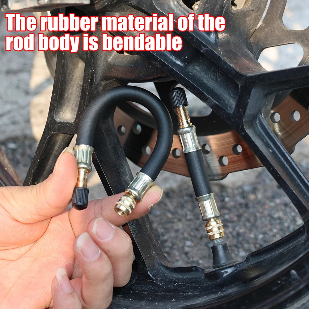 Flexible Rubber Tyre Valve Extension Tube 10/15/21cm for Cars & Trucks
