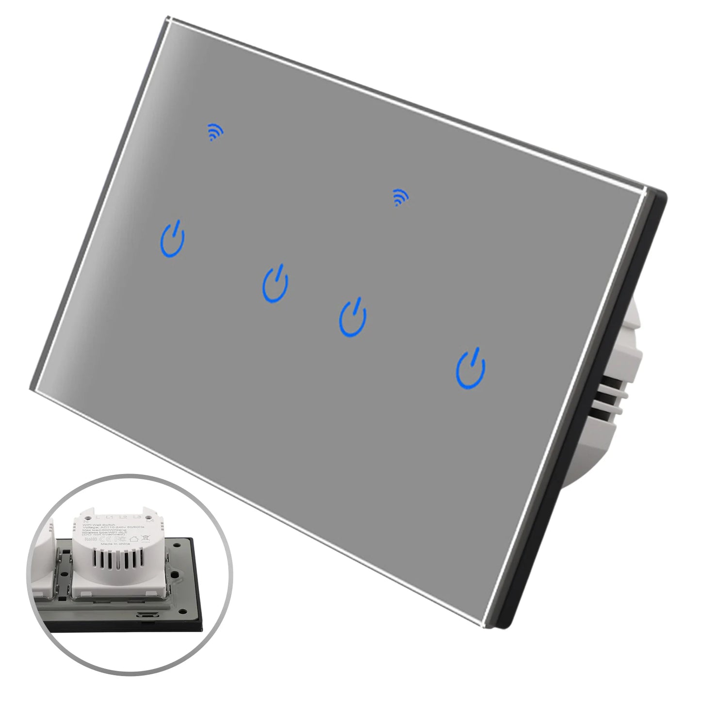 Home Automation Smart Home Experience WiFi Touch Switch Voice Control Switch Smart Home 100-240Vac 50 60Hz Sleek Modern Design