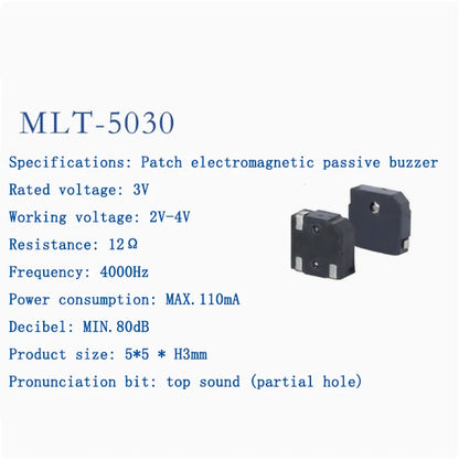 Active and Passive Electromagnetic Patch Buzzers MLT-4020 MLT-5018 MLT-5020 MLT-5030 5525 7525 8530 8540 9025 9032 9045 MLT9650