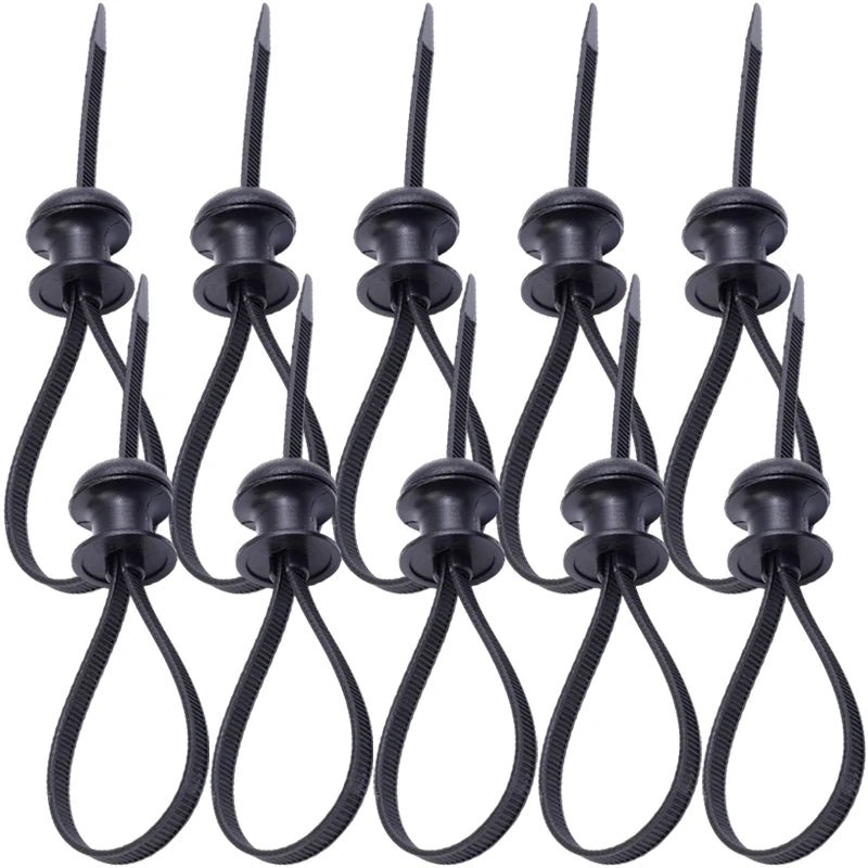 Black Nylon Zip Tie Mount Base Plate Cable Clip