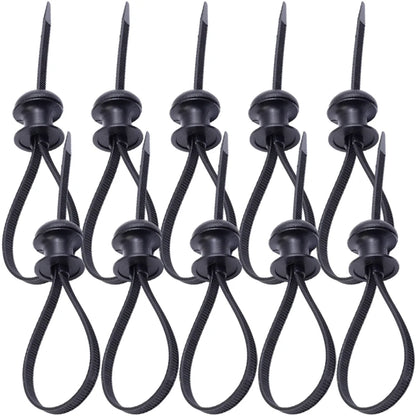 Black Nylon Zip Tie Mount Base Plate Cable Clip
